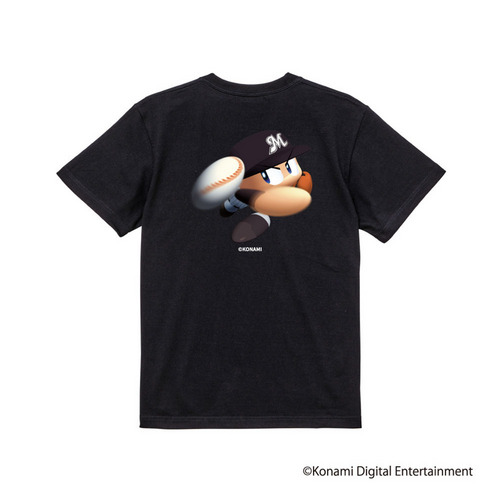 パワプロ×マリーンズ 歴代パッケージデザイン Tシャツ ブラック 詳細画像 ブラック 14
