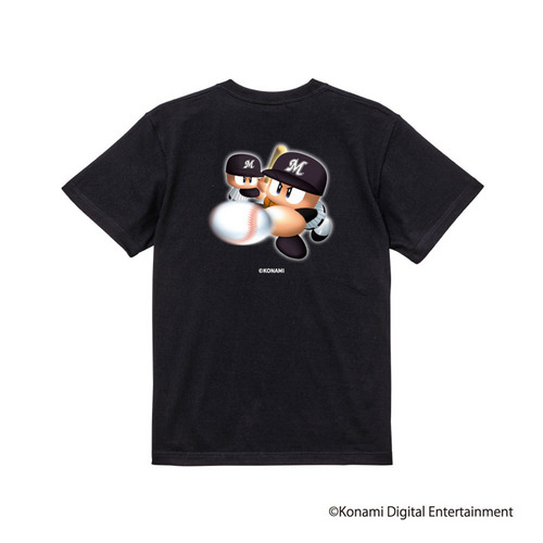 パワプロ×マリーンズ 歴代パッケージデザイン Tシャツ ブラック 詳細画像 ブラック 18