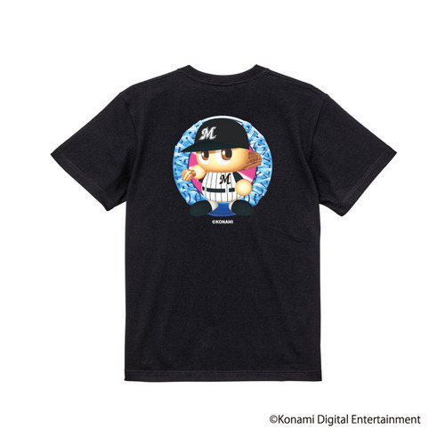 パワプロ×マリーンズ 歴代パッケージデザイン Tシャツ ブラック 詳細画像 ブラック 6