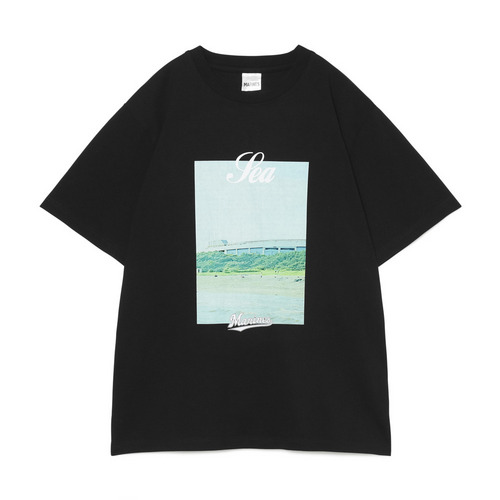 MARINES×WIND AND SEA Tシャツ (The beach) 詳細画像 ブラック 1