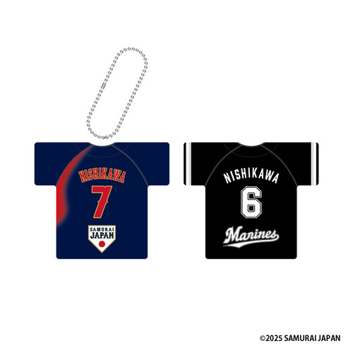 侍ジャパン×西川史礁 ユニホームクッションキーチェーン 詳細画像 ビジター 1