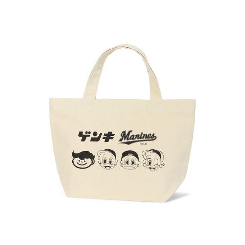 マリーンズ×ゲンキ コラボミニトートバッグ モノクロ 詳細画像 1カラー 1