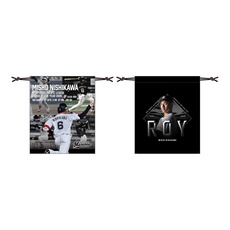 西川史礁選手 新人王受賞記念 巾着・アクリルキーホルダーセット 詳細画像