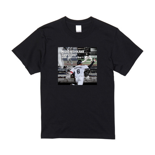 西川史礁選手 新人王受賞記念Tシャツ(2025年プレービジュアル) 詳細画像 ブラック 1