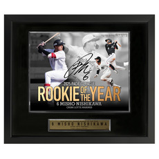 西川史礁選手 新人王受賞記念 直筆サイン入りフォトパネル（ブラックフレーム）