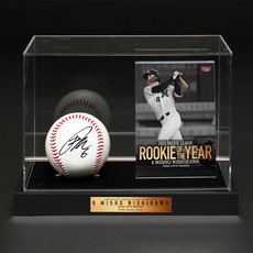 西川史礁選手 新人王受賞記念 直筆サインボール&オリジナルトレカセット(専用ケース付)