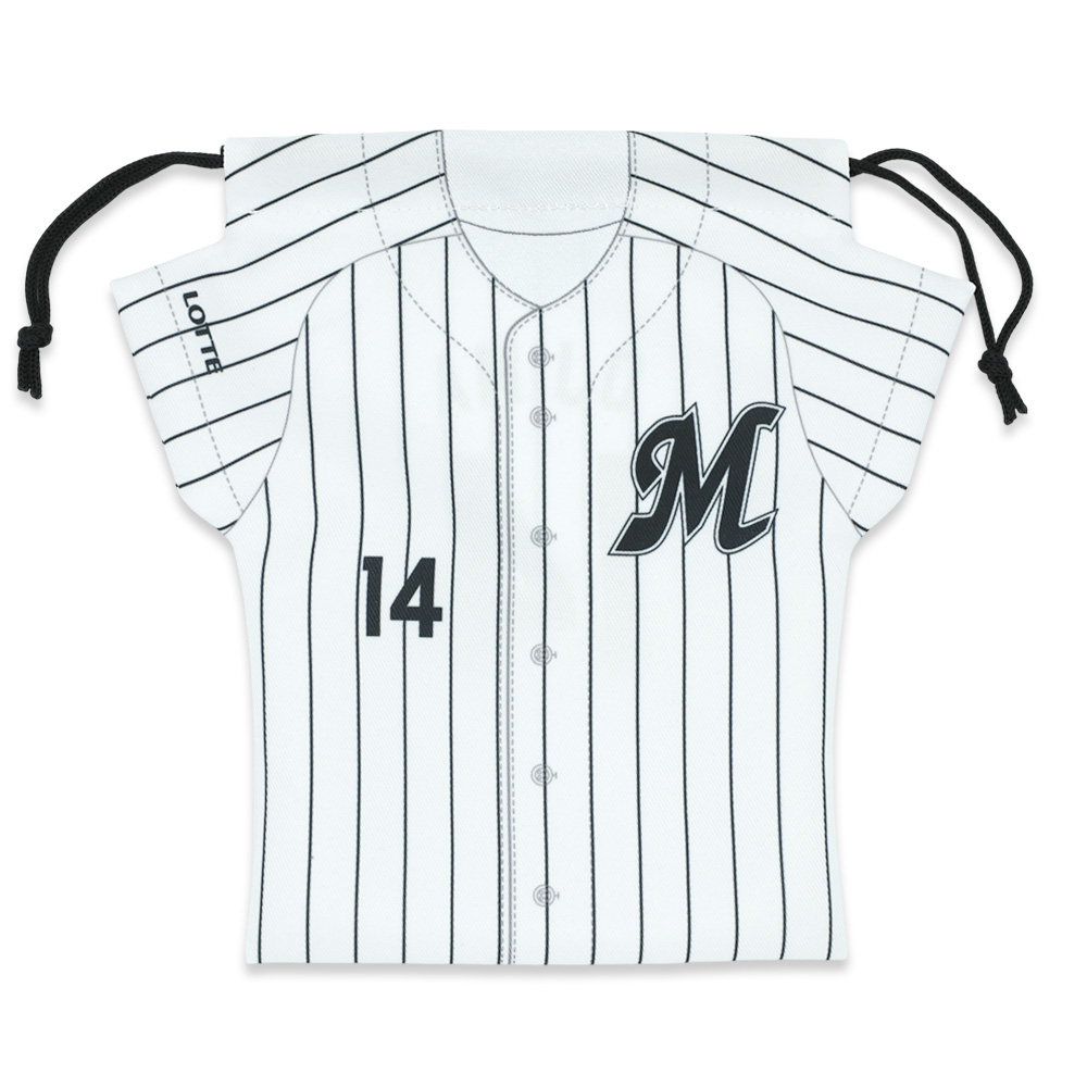 全選手展開 ユニホーム型巾着(ホーム)/マリーンズオンラインストア