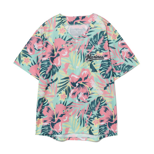 2026春季キャンプ 総柄ベースボールシャツ 詳細画像 ブラック 1