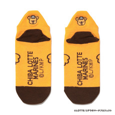 チャンスくん かかと刺繍ソックス イエロー 詳細画像
