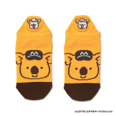 チャンスくん かかと刺繍ソックス イエロー 詳細画像