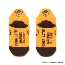 チャンスくん かかと刺繍ソックス イエロー 詳細画像