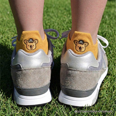 チャンスくん かかと刺繍ソックス イエロー 詳細画像