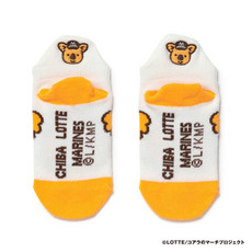 チャンスくん かかと刺繍ソックス ホワイト 詳細画像