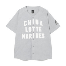 ベースボールシャツ/ロゴアップリケ