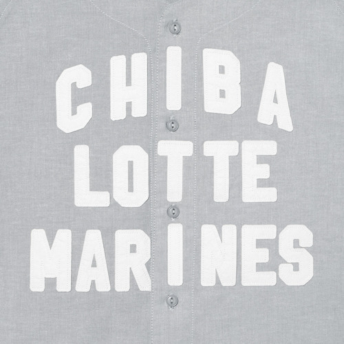 ベースボールシャツ/ロゴアップリケ 詳細画像 グレー 5