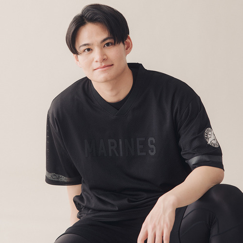 メッシュフットボールシャツ/MARINESロゴ 詳細画像 グレー 2