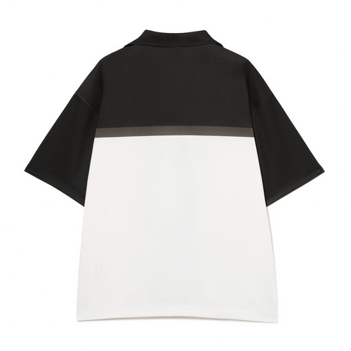 オープンカラーシャツ/バイカラー 詳細画像 グレー&times;ブラック 11