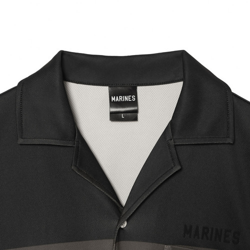 オープンカラーシャツ/バイカラー 詳細画像 グレー&times;ブラック 12