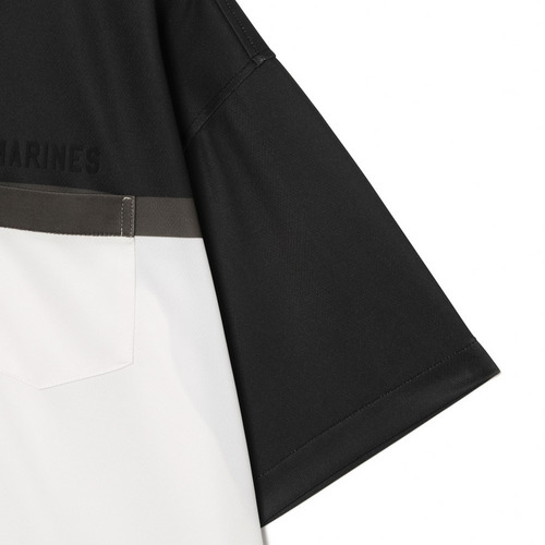 オープンカラーシャツ/バイカラー 詳細画像 グレー&times;ブラック 13