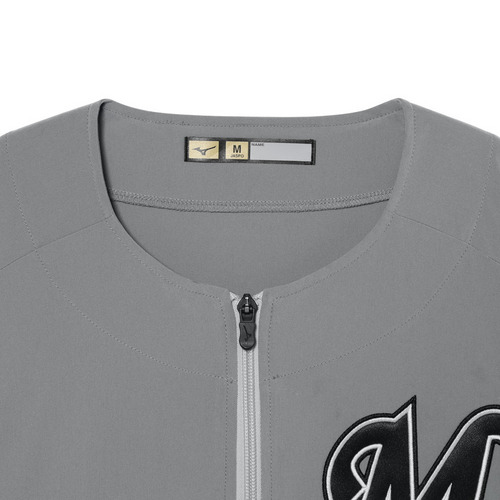 ミズノオーセンティック 半袖ZIPジャケット 詳細画像 グレー 3