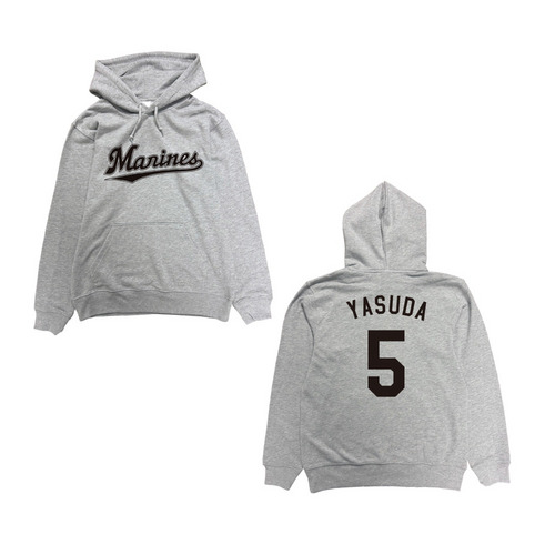 全選手展開 ネーム＆ナンバーパーカー(Marinesロゴ) グレー 詳細画像 1カラー 1