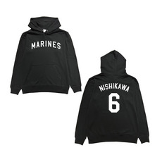 全選手展開 ネーム＆ナンバーパーカー(ALTロゴ) ブラック