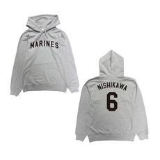 全選手展開 ネーム＆ナンバーパーカー(ALTロゴ) グレー