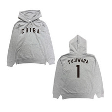 全選手展開 ネーム＆ナンバーパーカー(VISITORロゴ)  グレー