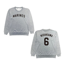 全選手展開 ネーム＆ナンバートレーナー(ALTロゴ) グレー