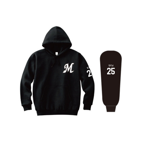 全選手展開 パーカー(Mロゴ) ブラック 詳細画像 1カラー 1