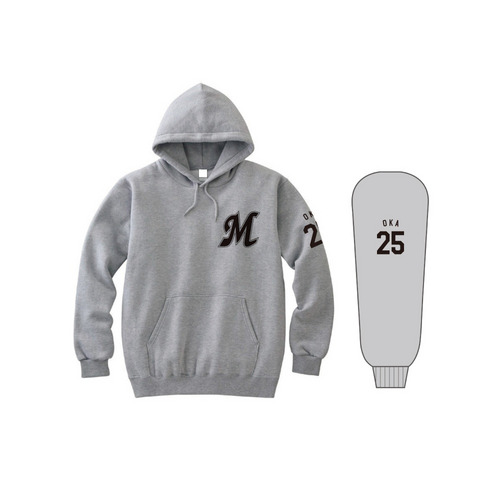 全選手展開 パーカー(Mロゴ) グレー 詳細画像 1カラー 1