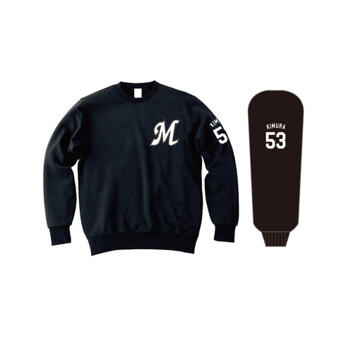 全選手展開 トレーナー(Mロゴ) ブラック 詳細画像 1カラー 1