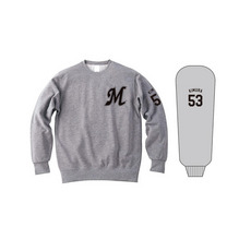 全選手展開 トレーナー(Mロゴ) グレー