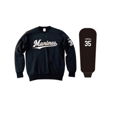 全選手展開 トレーナー(Marinesロゴ) ブラック