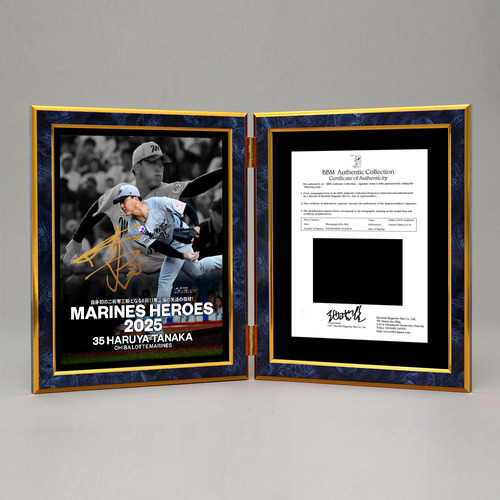 田中晴也投手 2025年シーズン名場面 直筆サイン入り 2面式フォトパネル 詳細画像 #35田中 晴也 1