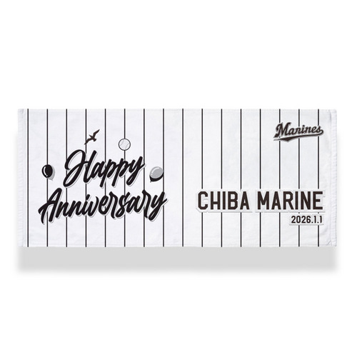 【ネーム・ナンバーカスタム】ANNIVERSARY フェイスタオル(Anniversary) 詳細画像 名入れ(アルファベット＋ナンバー) 1