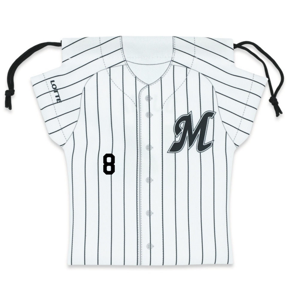 TEAM26 DAY 4月来場OB5選手展開 ユニホーム型巾着(ホーム)/マリーンズ