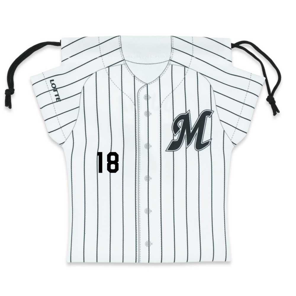 TEAM26 DAY 4月来場OB5選手展開 ユニホーム型巾着(ホーム)/マリーンズ