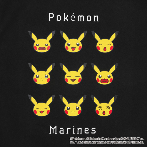 ポケモン2026 マリーンズ Tシャツ ピカチュウ 詳細画像 ブラック 3