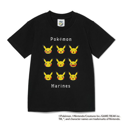 ポケモン2026 マリーンズ キッズTシャツ ピカチュウ 詳細画像 ブラック 1