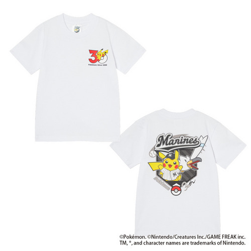 ポケモン2026 マリーンズ キッズTシャツ キーロゴ 詳細画像 ホワイト 1