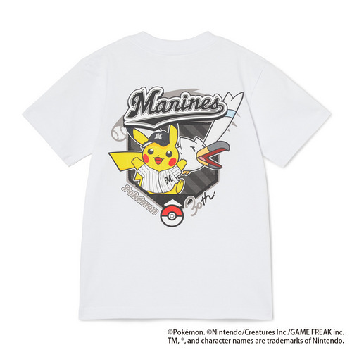 ポケモン2026 マリーンズ キッズTシャツ キーロゴ 詳細画像 ホワイト 3