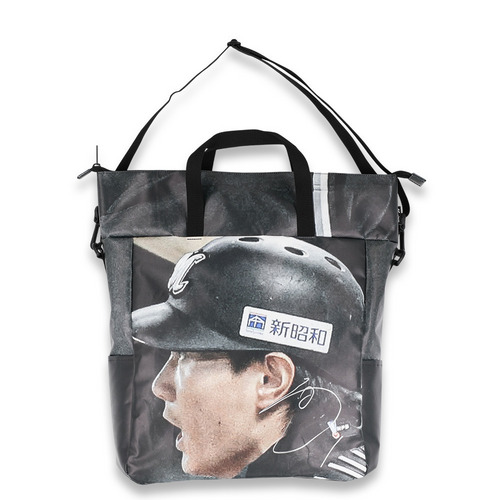 #1藤原 直筆サイン入り2024球場正面ターポリン幕リメイクトートバッグ