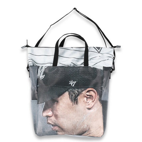 #16種市 直筆サイン入り2024球場正面ターポリン幕リメイクトートバッグ