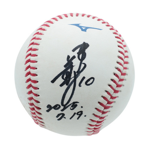 ヒーロー試合球A#10上田(2025.7.19)「3安打を決め、プロ初の猛打賞！」