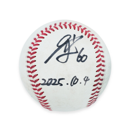 ヒーロー試合球C#60横山(2025.10.4)「3者連続三振で見事なシャットアウト！」