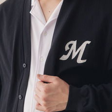 カーディガン/M刺繍 詳細画像