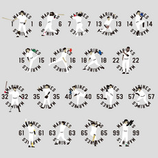 18選手展開 ワンポイント刺繍ロングTシャツ ホワイト 詳細画像