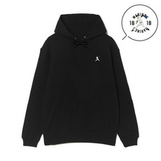 18選手展開 ワンポイント刺繍パーカー ブラック