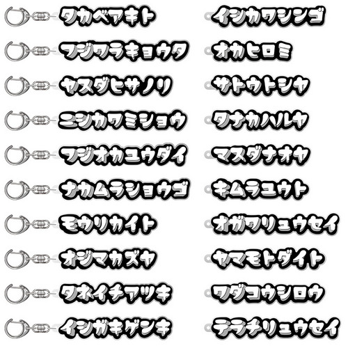 カタカナネーム シークレットダイカットキーホルダー 詳細画像 1カラー 1
